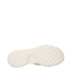 White Fabric High Top Sneakers