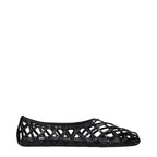 Black Leather Ballet Flats