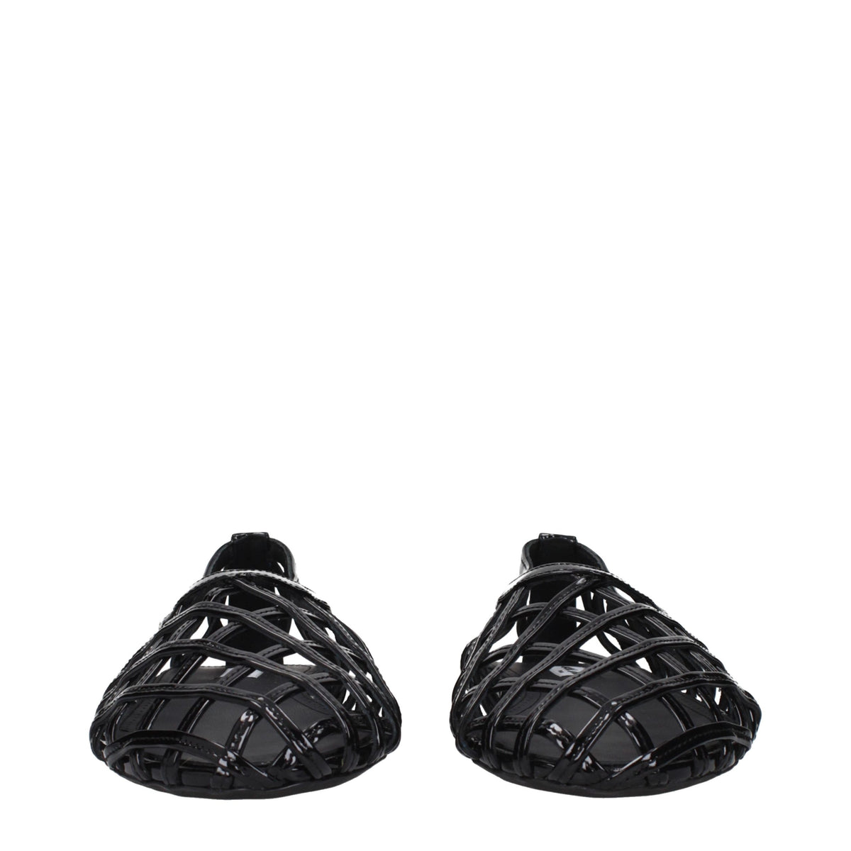 Black Leather Ballet Flats