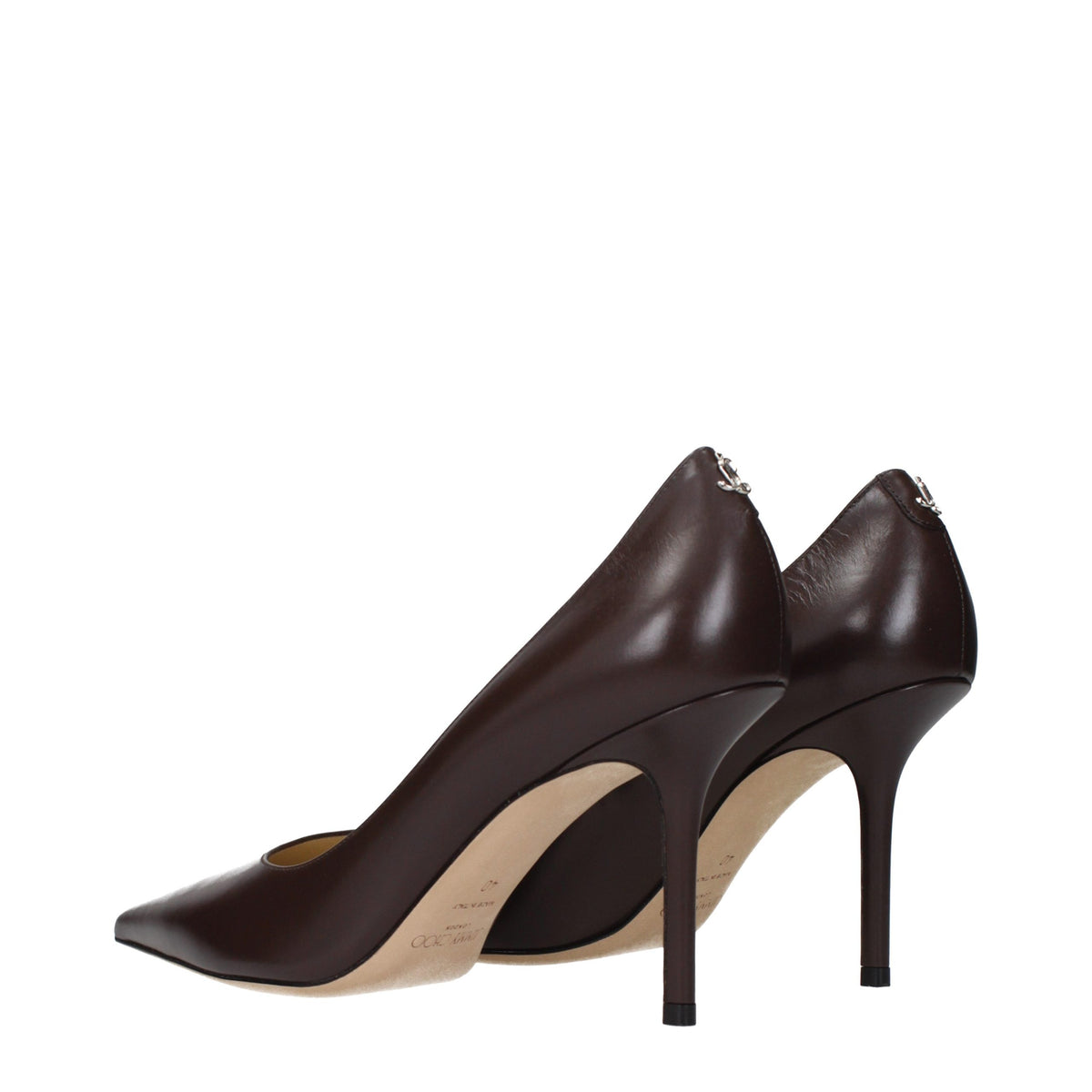 Brown Leather High Heel Pumps