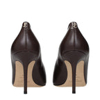 Brown Leather High Heel Pumps