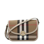 Brown Fabric Crossbody Bag