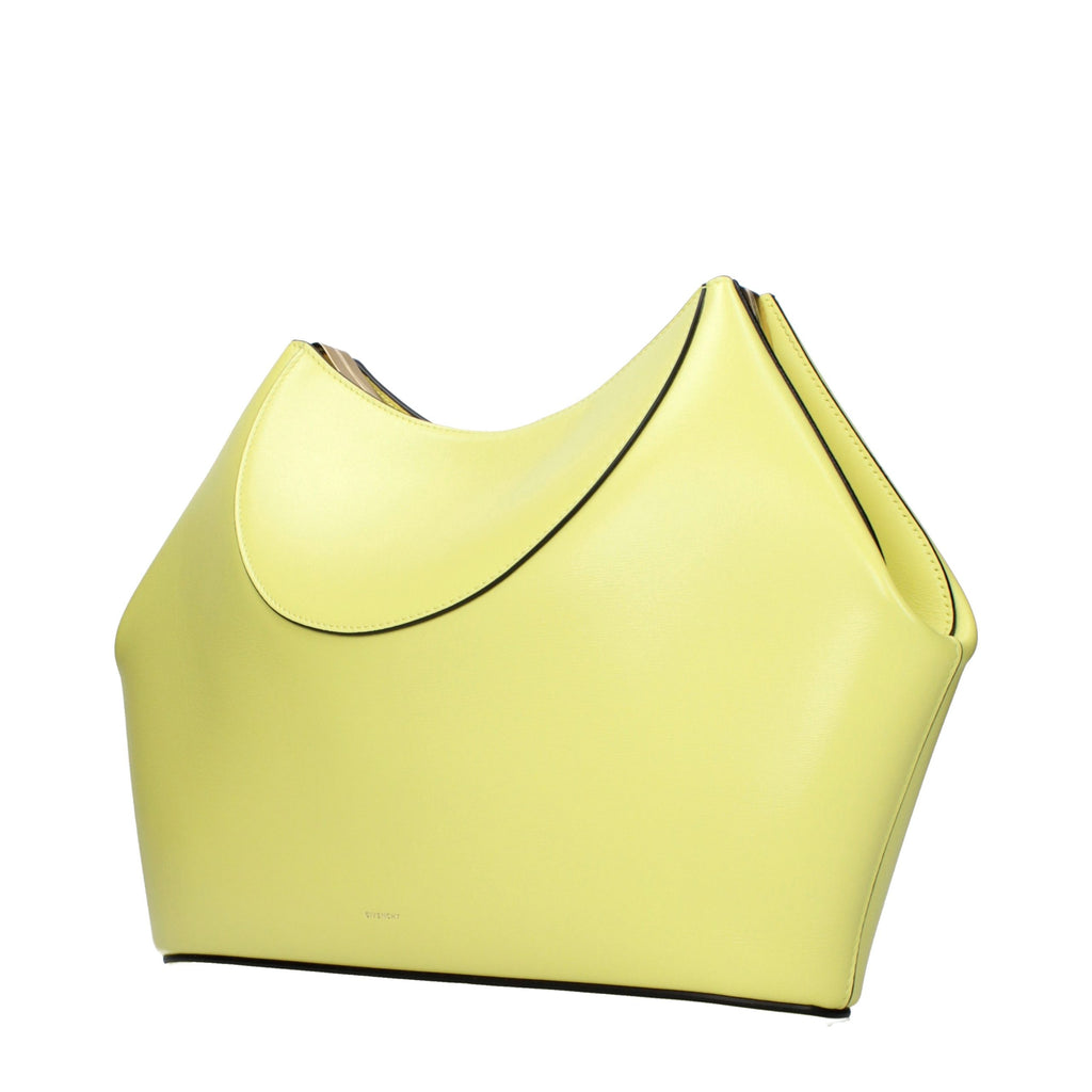 Yellow Leather Clutch Bag