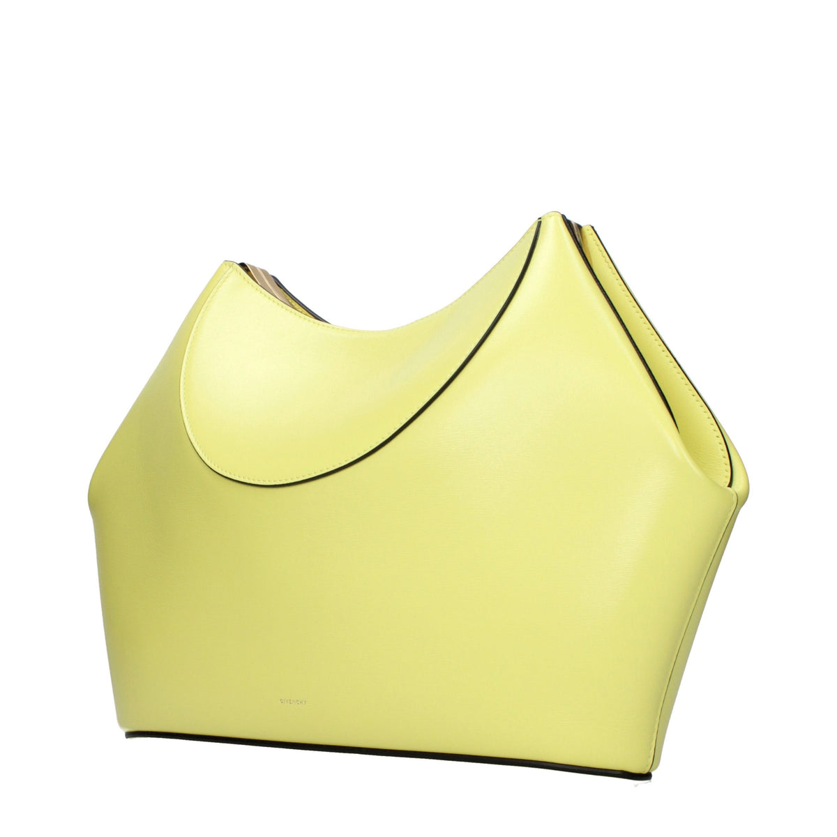 Yellow Leather Clutch Bag
