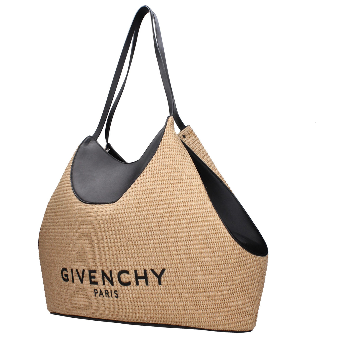 Beige Raffia Shoulder Bag