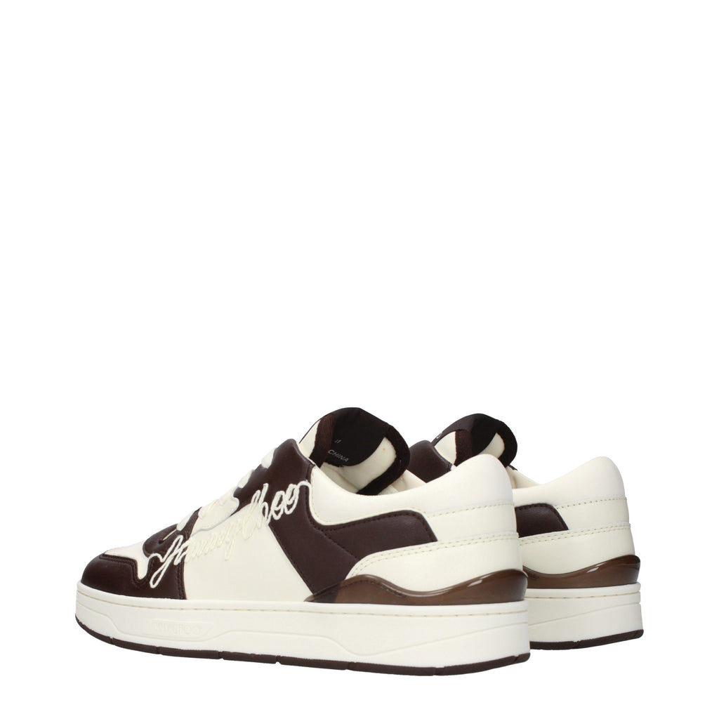 Beige Leather Low Top Sneakers