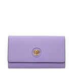 Purple Leather Clutch Bag
