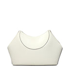 Beige Leather Clutch Bag