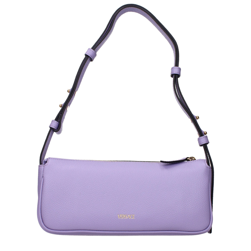 Purple Leather Shoulder Bag