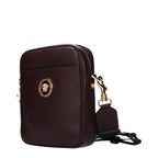 Purple Leather Crossbody Bag