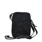 Black Fabric Crossbody Bag