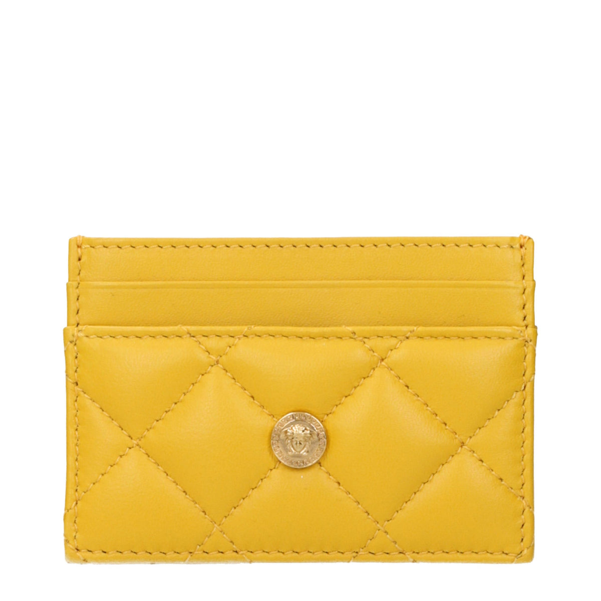 Yellow Leather Cardholder