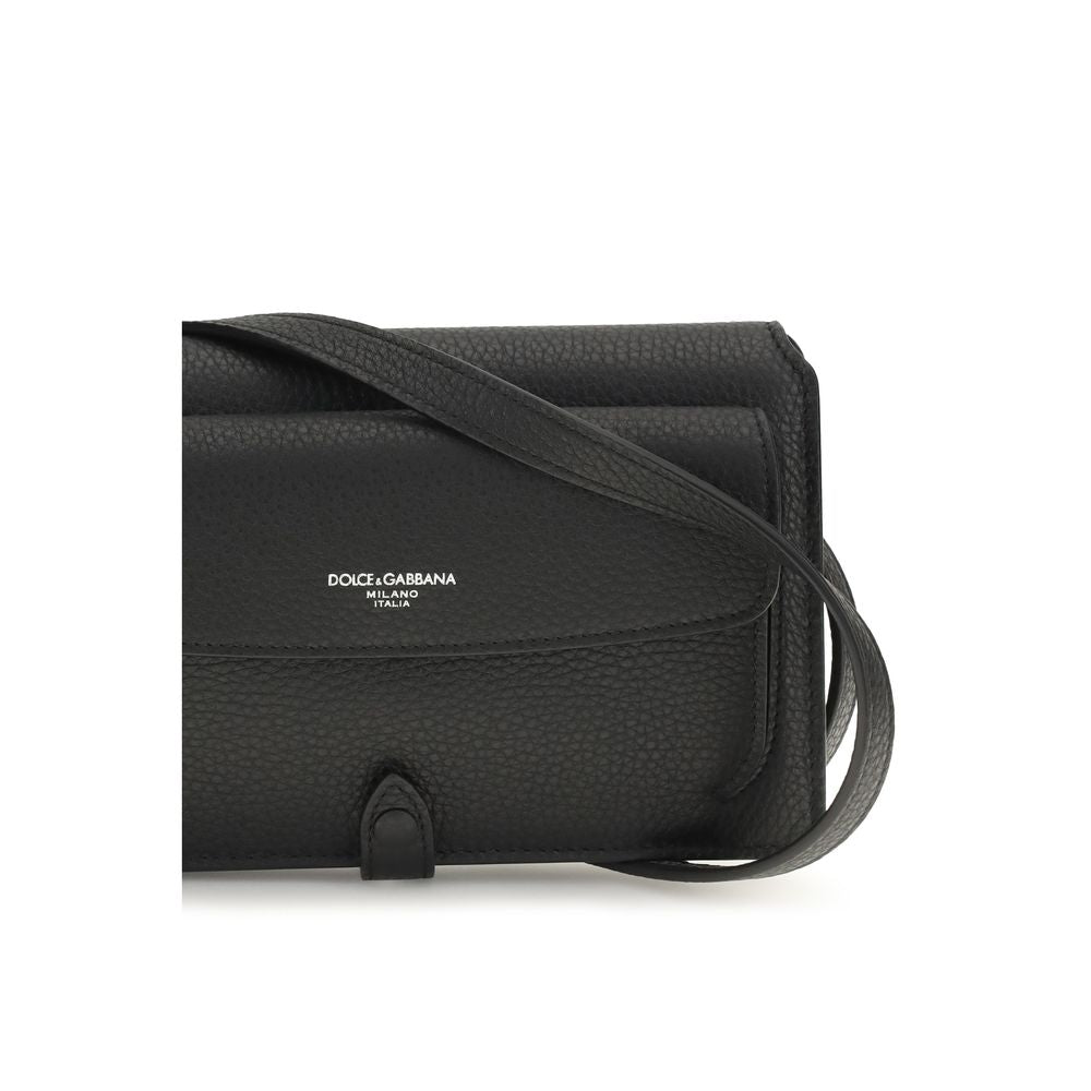 Black Calf Leather Bos Taurus Shoulder Bag