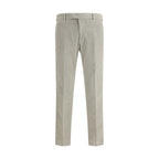 Gray Cotton Casual Pants