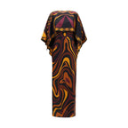 Multicolor Silk Casual Dress