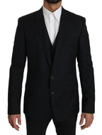 Blue Viscose Two-Piece Suit