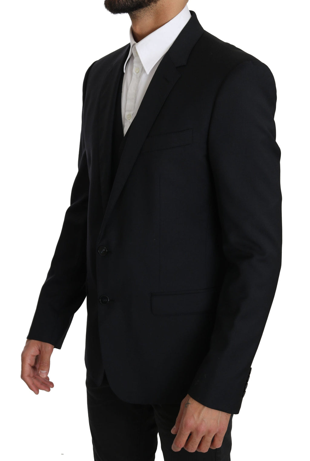 Blue Viscose Two-Piece Suit