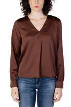 Brown Polyester Blouse