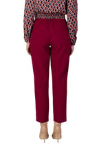 Bordeaux Polyester Dress Pants