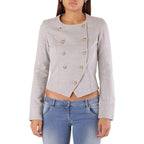 Gray Cotton Blazer