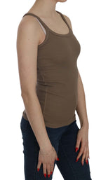 Brown Sleeveless Spaghetti Strap Top