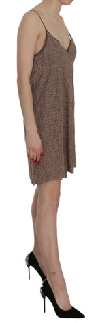 Cotton Green Spaghetti Strap A-line Mini Dress