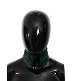 Green Fur Neck Collar Wrap Lambskin Scarf