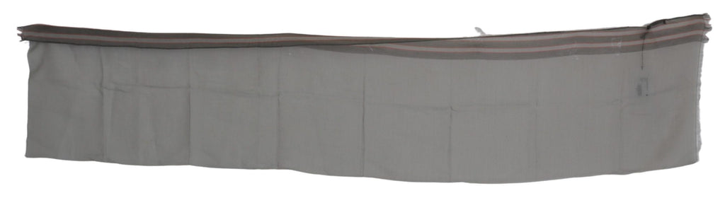 Gray Fringe Neck Wrap Cotton Scarf