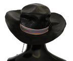 Black Wide Brim Cowboy Solid Hat