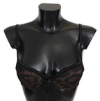 Black Leopard Nylon Push Up Bra Underwear