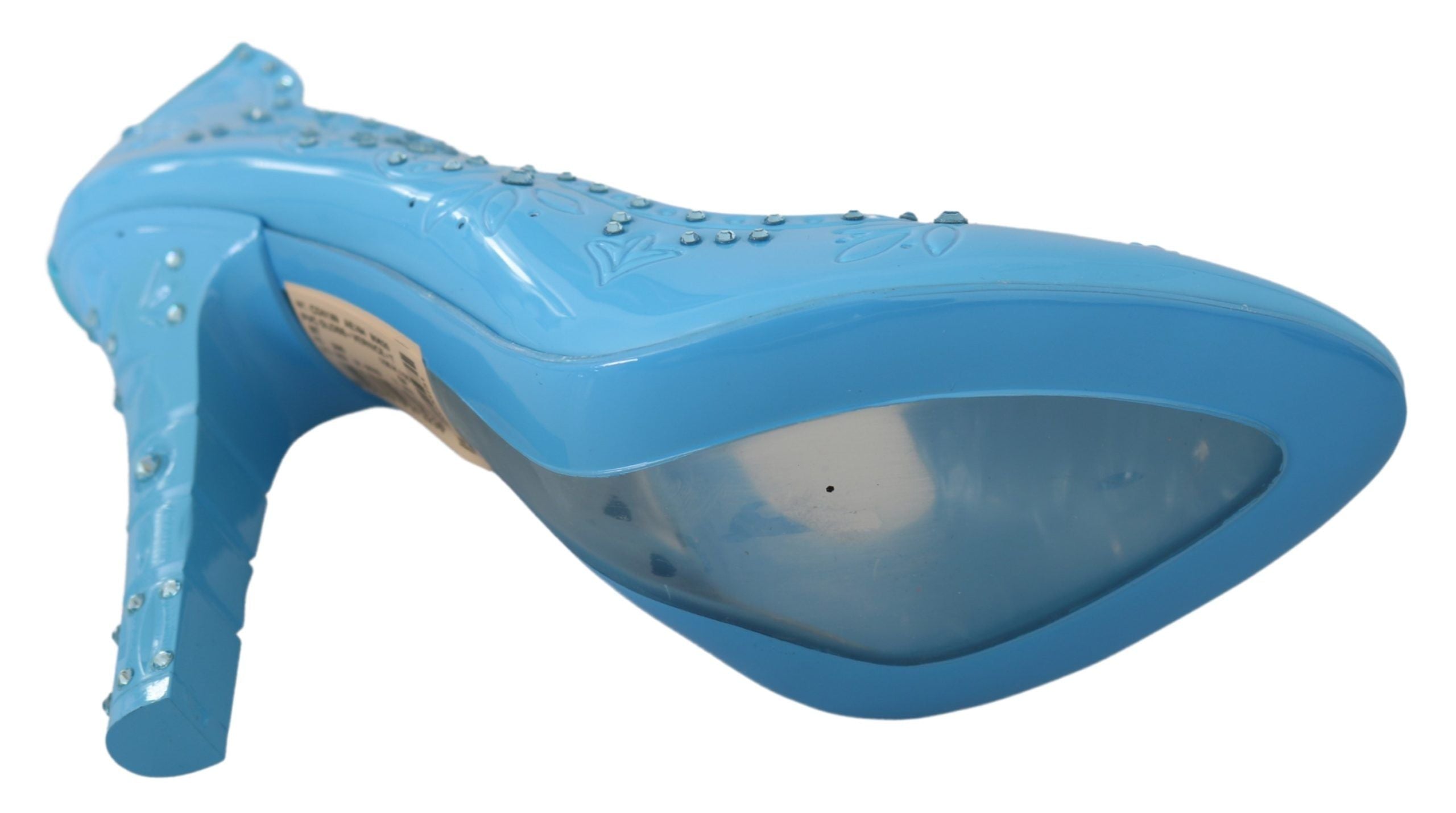 Blue Crystal Floral CINDERELLA Heels Shoes