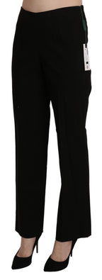 Black High Waist Straight Dress Trouser Pant