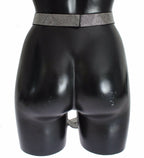 Black Silk Clear Crystal Bow Waist Belt