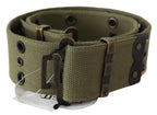Green 100% Cotton Rustic Bronze Buckle Belt