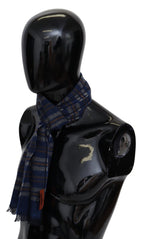 Multicolor Wool Striped Unisex Neck Wrap Shawl