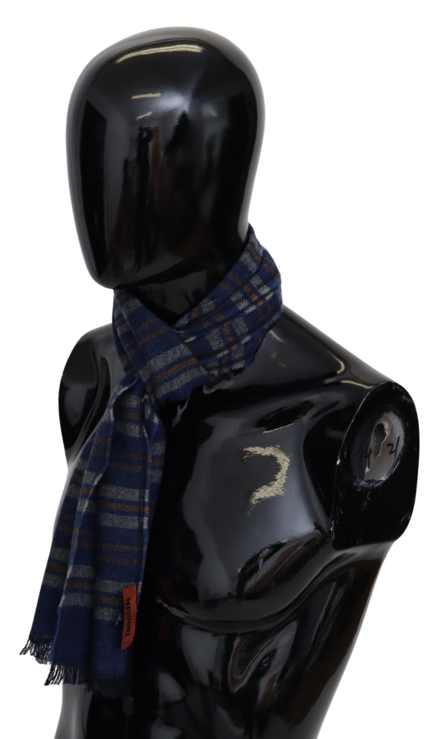 Multicolor Wool Striped Unisex Neck Wrap Shawl