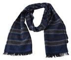 Multicolor Wool Striped Unisex Neck Wrap Shawl