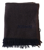 Brown 100% Cashmere Unisex Neck Wrap Fringes Scarf