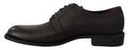 Black Leather Lace Up Mens Formal Derby Shoes