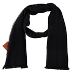 Black 100% Wool Unisex Neck Wrap Scarf