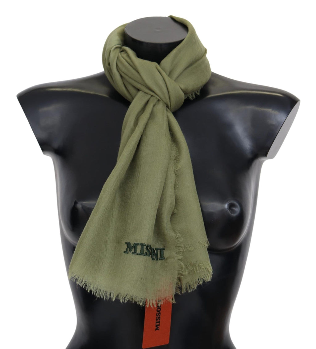 Green Cashmere Unisex Neck Wrap Scarf