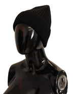 Black Wool Knit Women Winter Hat