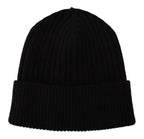 Black Wool Knit Women Winter Hat