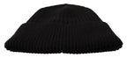 Black Wool Knit Women Winter Hat