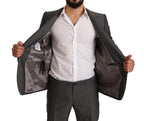 Gray Metallic MARTINI Slim Fit Set Suit