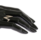 Silver Authentic Womens Clear Ring