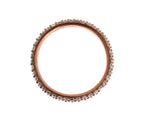 Pink Gold 925 Silver Clear CZ Ring