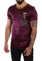 Purple Sport 10 Embroidery Crewneck T-shirt