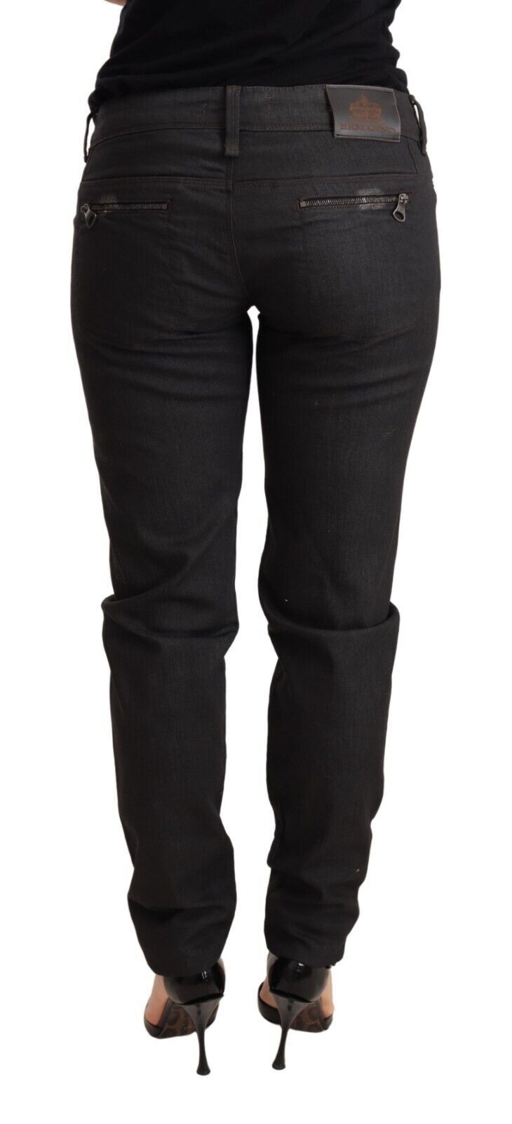 Black Low Waist Skinny Slim Trouser Cotton Jeans