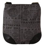 Gray Printed Logo Shoulder Crossbody Purse Bag